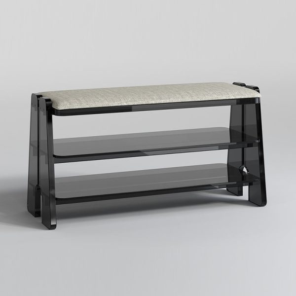 Modern Minimalist Long Rectangle Cotton Linen Acrylic Shoe Storage 2/3 Tier For Entryways - Image 19