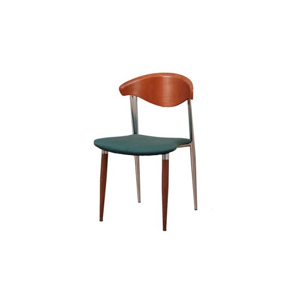 Traditional Vintage Square Velvet Iron Tapered Legs Dining Chair Backrest Armless For Dining Room - Image 20