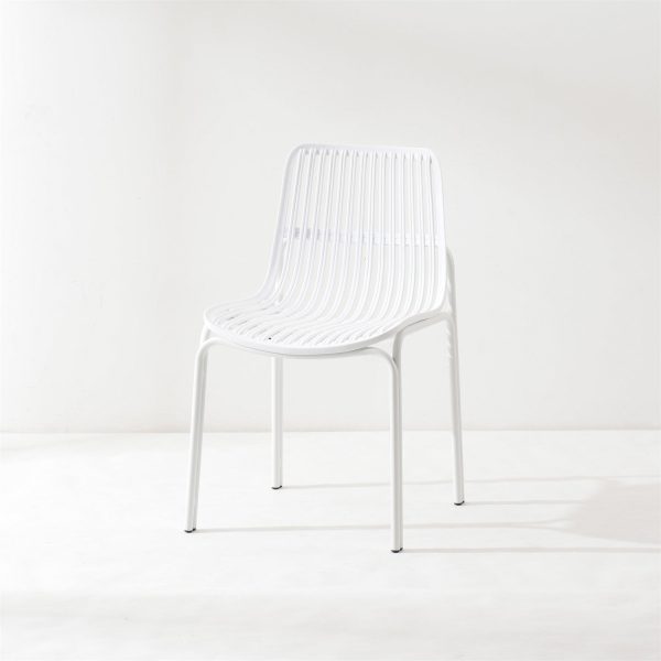 Modern Minimalist Square Cushion Plastic Metal Dining Chair Backrest For Dining Room - Image 5