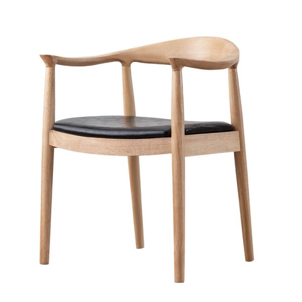 Traditional Vintage Braided Rope Wood Legs Square Dining Chair Backrest Armrest For Dining Room - Image 29