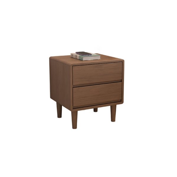 Modern Simplicity Square Cubic Rectangular Rubber Wood Nightstand 1/2 Drawer For Bedside - Image 32