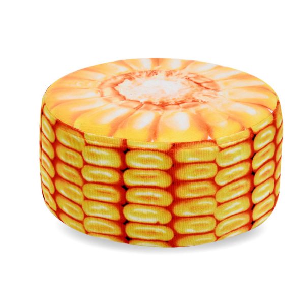 Contemporary Creative Fruit Pattern Round Fabric Pouf Footstool For Living Room - Image 13