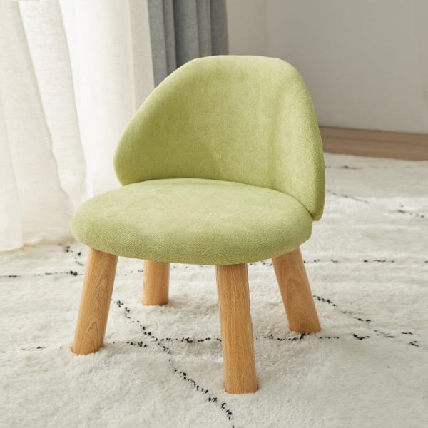 Contemporary Nordic Fabric Round Footstool Backrest For Entryways - Image 12