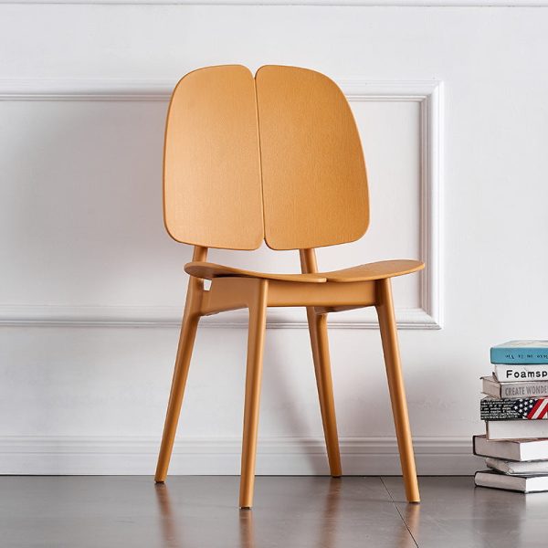 Modern Minimalist Square Frame PP Plastic Dining Chair Backrest For Dining Room - Image 18