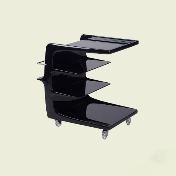 Contemporary Scandinavian Rectangular C Shape PC Stainless Steel End Table 4-Tier Movable For Living Room - Image 20