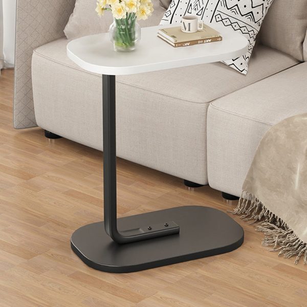 Modern Minimalist Rectangular PVC Artificial Panel End Table For Living Room - Image 15