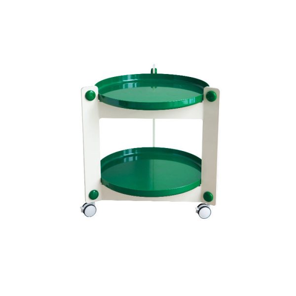 Contemporary Scandinavian Tray Top ABS Triangle Frame Movable End Table 2-Tier For Living Room - Image 19