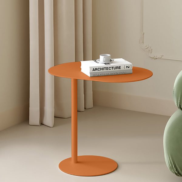Modern Minimalist Geometric Round Iron End Table For Living Room - Image 2