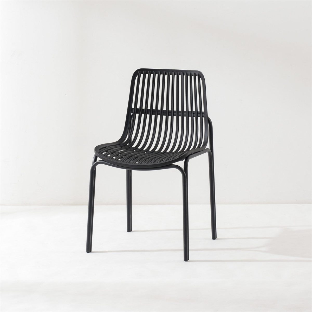 Modern Minimalist Square Cushion Plastic Metal Dining Chair Backrest For Dining Room - Image 8