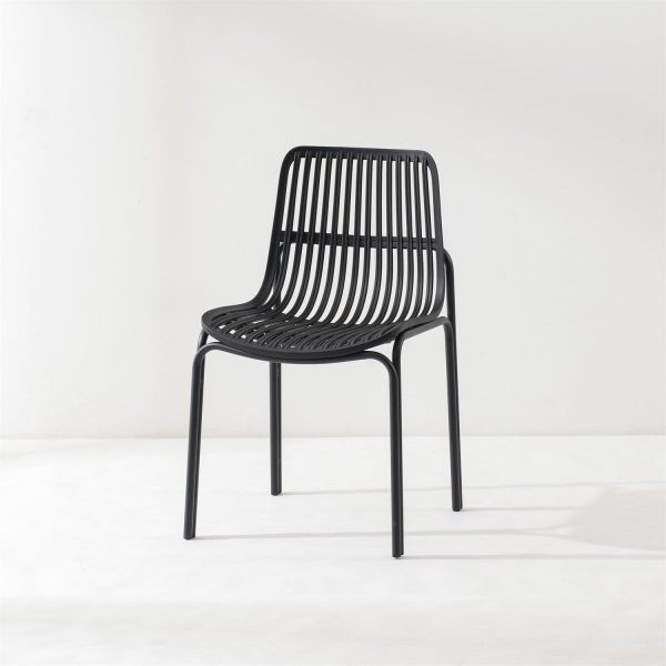 Modern Minimalist Square Cushion Plastic Metal Dining Chair Backrest For Dining Room - Image 8
