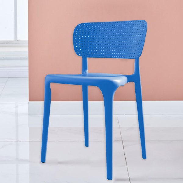 Contemporary Creative Rectangular Plastic Chair Backrest Armless For Living Room - Image 15