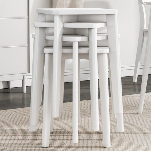 Traditional Chinese Solid Wood Square Stackable Low Stool Backless For Living Room - Image 12