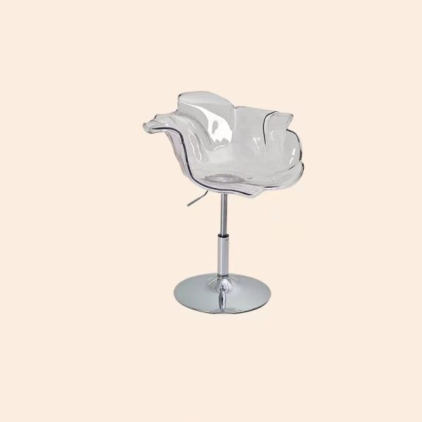 Contemporary Creative Petal Shape Acrylic Liftable Dining Chair Backrest Armrest For Dining Room - Image 18