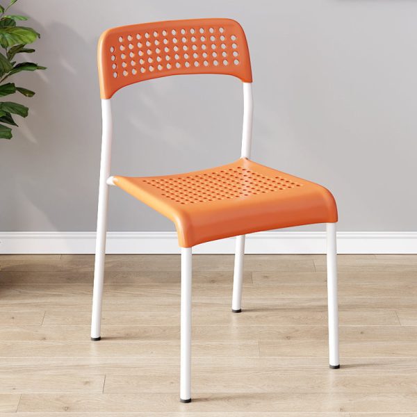 Modern Minimalist Square Plastic Iron Multi-Holes Dining Chair Backrest For Dining Room - Image 15