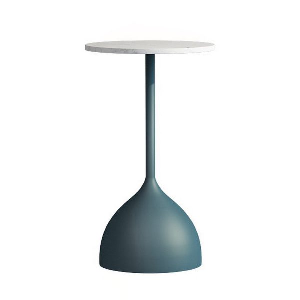 Modern Minimalist Round Iron Marble End Table For Living Room - Image 11