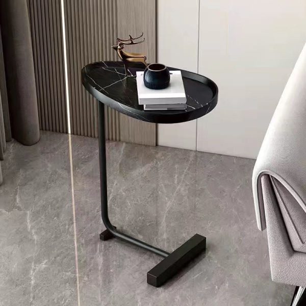 Contemporary Simplicity Water Drop Shape Iron Frame End Table For Living Room - Image 13