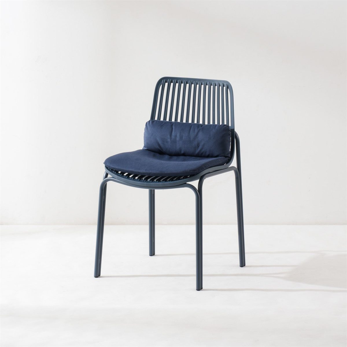 Modern Minimalist Square Cushion Plastic Metal Dining Chair Backrest For Dining Room - Image 9