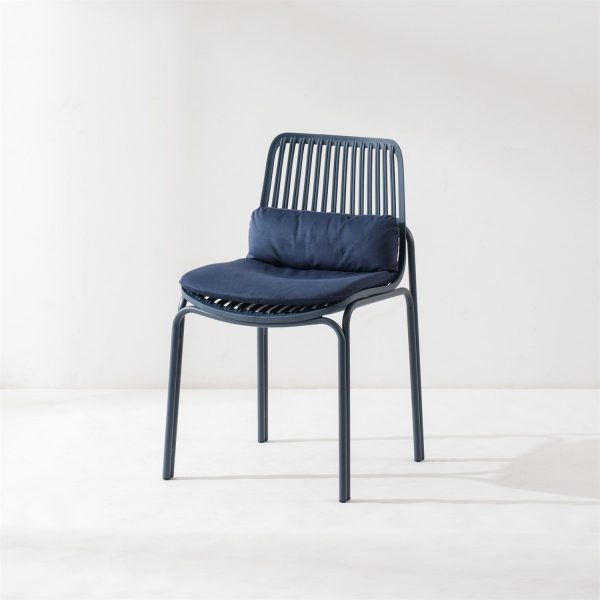 Modern Minimalist Square Cushion Plastic Metal Dining Chair Backrest For Dining Room - Image 9