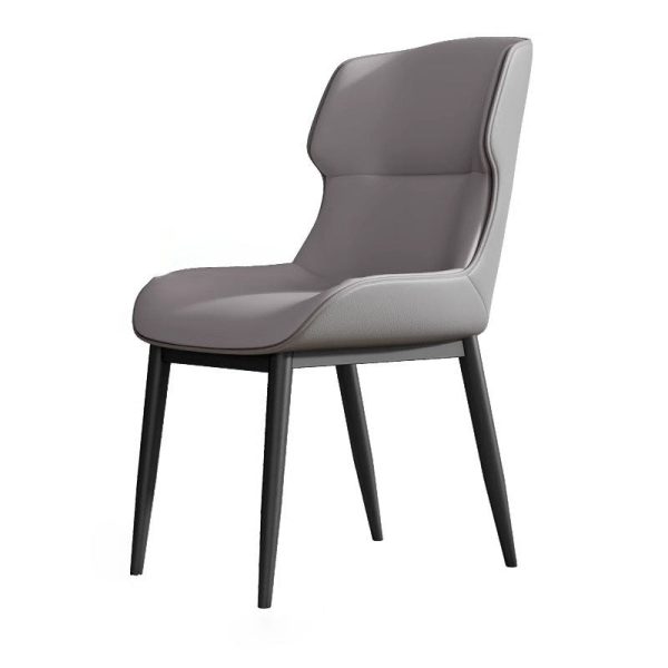 Modern Simplicity Square Cushion Artificial PU Leather Carbon Steel Dining Chair Backrest For Dining Room - Image 17