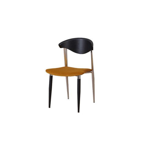 Traditional Vintage Square Velvet Iron Tapered Legs Dining Chair Backrest Armless For Dining Room - Image 22