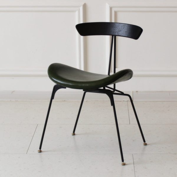 Contemporary Industrial Ant Arch Wood Rebar Leather Fabric Sponge Dining Chair Backrest For Dining Room - Image 19