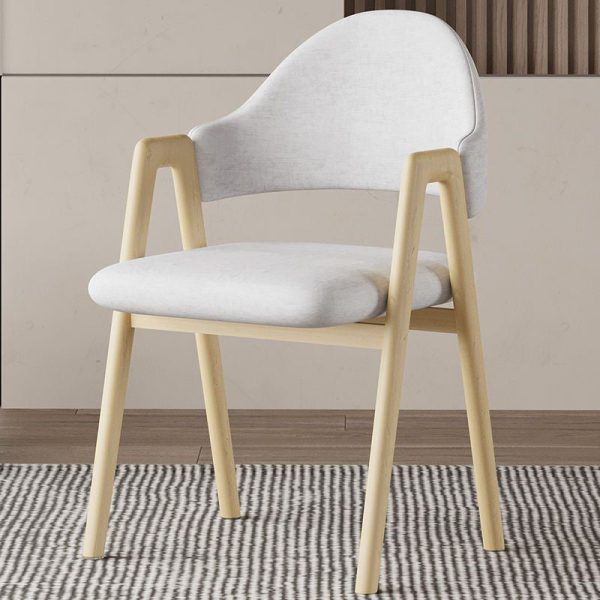 Contemporary Luxury Square Leather Upholstered Dining Chair Backrest Armrest For Dining Room - Image 12