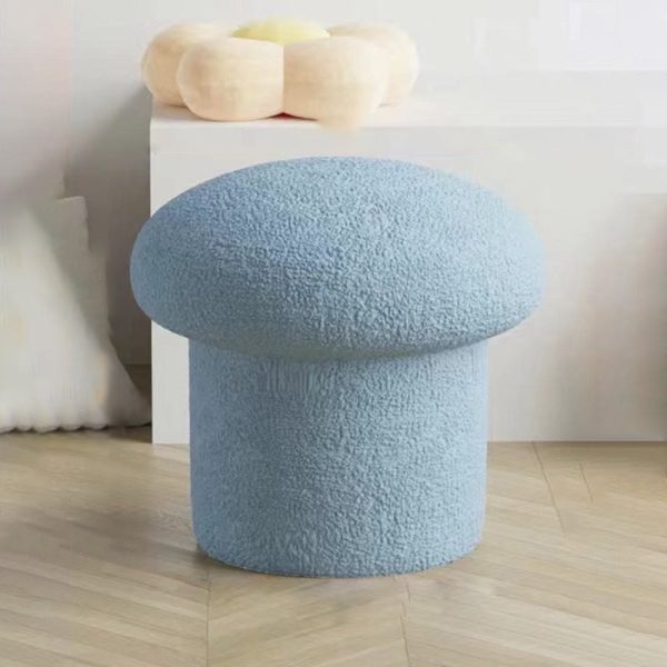 Contemporary Simplicity Mushroom Shape Velvet Pouf Footstool For Living Room - Image 21