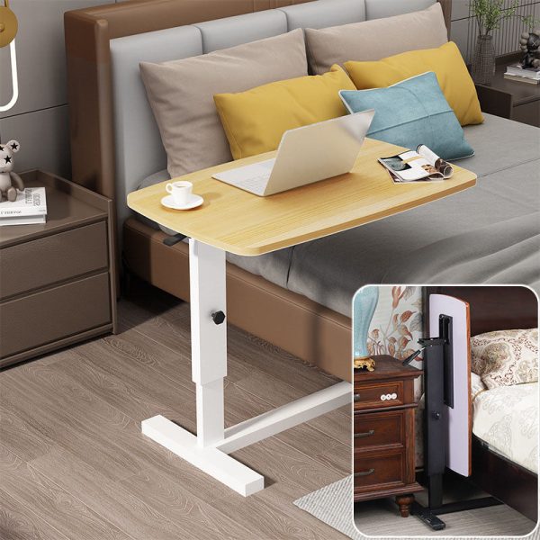 Modern Minimalist Rectangular Wood Metal End Table Foldable For Living Room - Image 3