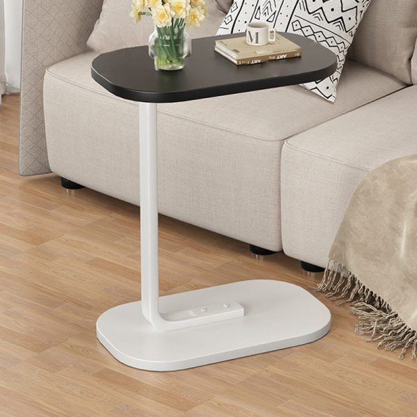 Modern Minimalist Rectangular PVC Artificial Panel End Table For Living Room - Image 17