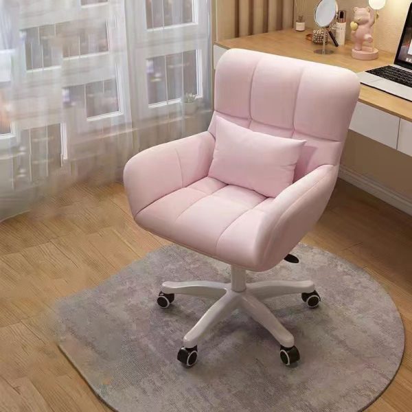 Modern Minimalist Square Back Velvet Cotton Nylon Desk Chair Backrest Armrest For Home Office - Image 14