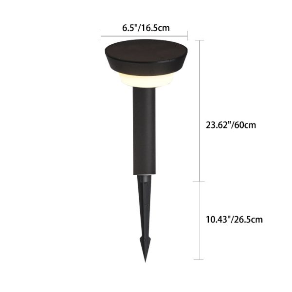 Modern Simplicity Waterproof Solar Round Aluminum Acrylic Outdoor Lights For Garden - Image 6