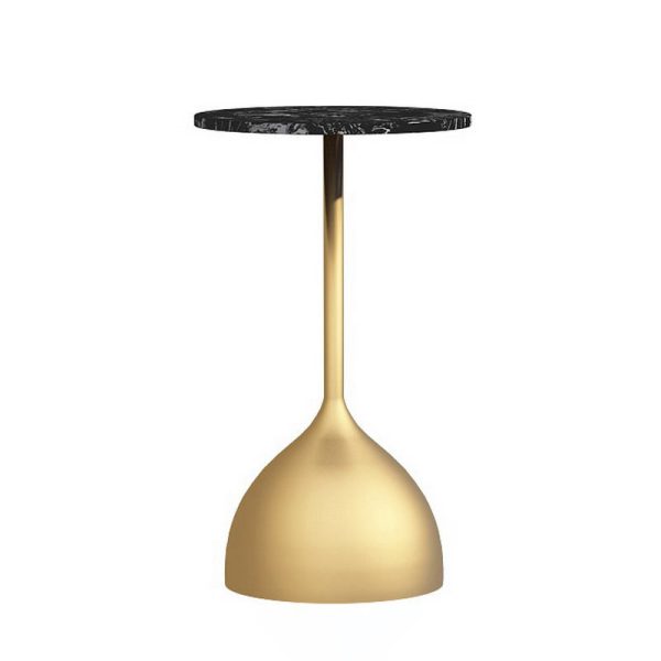 Modern Minimalist Round Iron Marble End Table For Living Room - Image 12