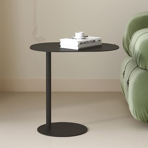 Modern Minimalist Geometric Round Iron End Table For Living Room - Image 3