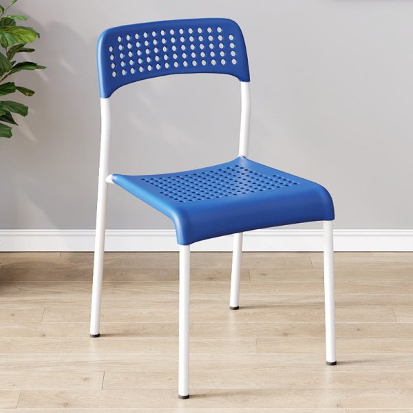 Modern Minimalist Square Plastic Iron Multi-Holes Dining Chair Backrest For Dining Room - Image 16