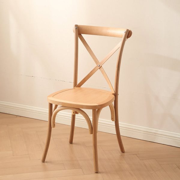 Traditional Rustic Weaving Rattan Wood Sponge Round Rectangular Dining Chair Backrest For Dining Room - Image 18