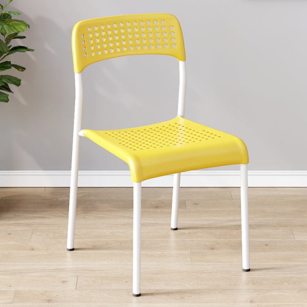 Modern Minimalist Square Plastic Iron Multi-Holes Dining Chair Backrest For Dining Room - Image 17