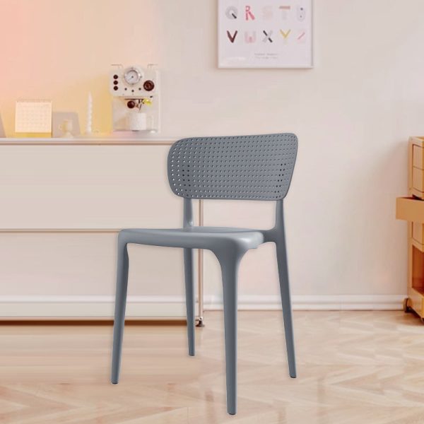 Contemporary Creative Rectangular Plastic Chair Backrest Armless For Living Room - Image 20