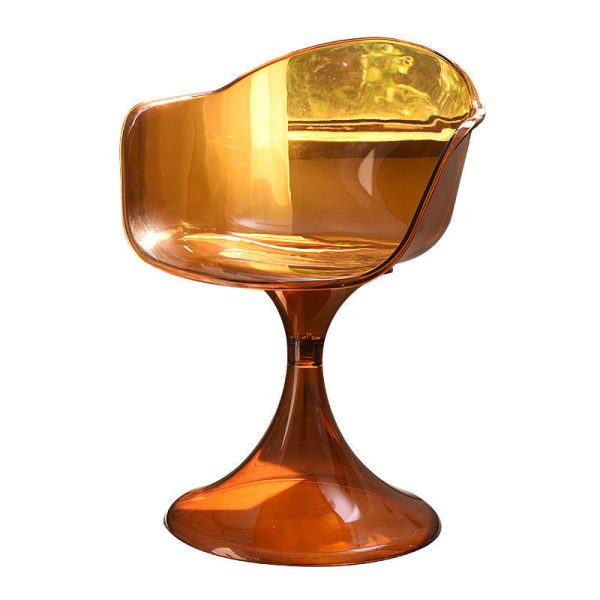 Contemporary Nordic Acrylic Plastics Arc Design Dining Chair Backrest For Dining Room - Image 16