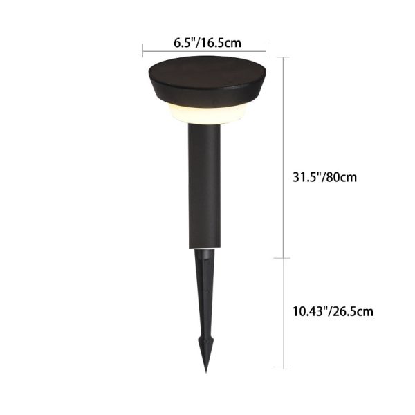 Modern Simplicity Waterproof Solar Round Aluminum Acrylic Outdoor Lights For Garden - Image 7