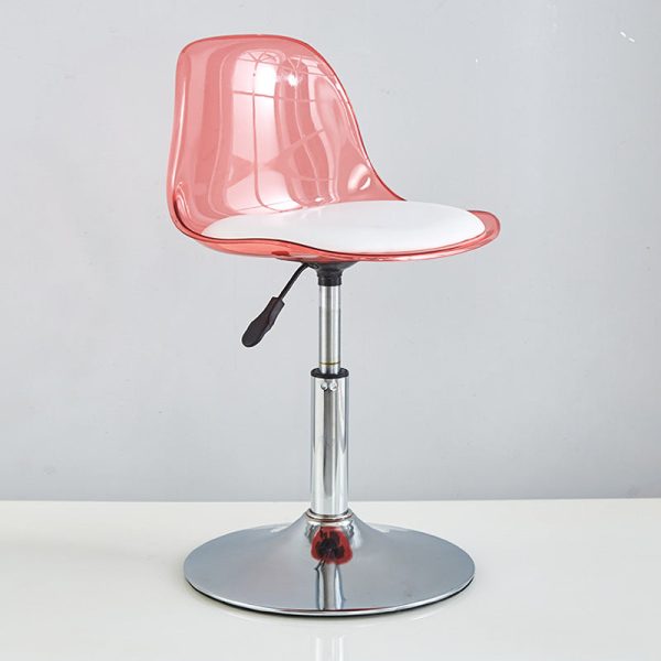 Modern Minimalist Square Round Cylinder Base Metal PET Bar Stool Backrest Footrest For Dining Room - Image 19