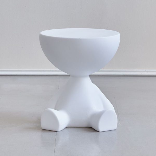 Modern Minimalist Small Flat Round PP End Table 1-Tier For Living Room - Image 15