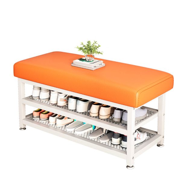 Modern Luxury Rectangle Tech Fabric Carbon Steel Shoe Storage 2-Shelf For Entryways - Image 21