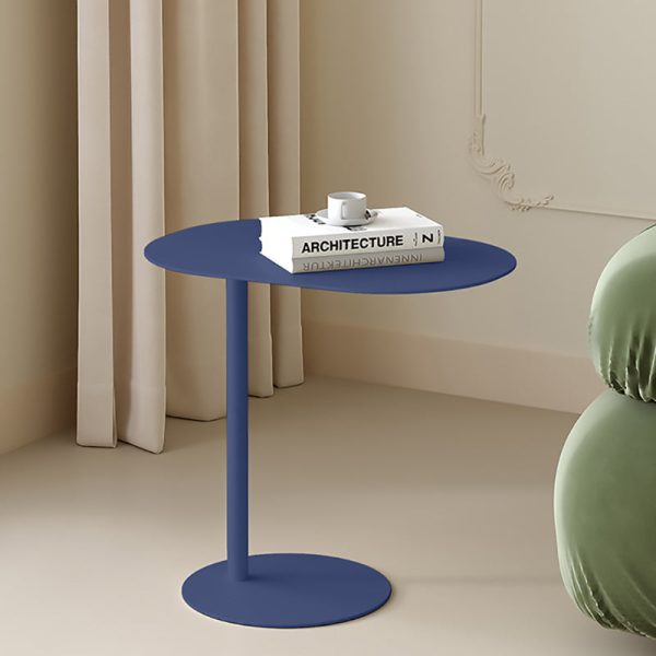 Modern Minimalist Geometric Round Iron End Table For Living Room - Image 7