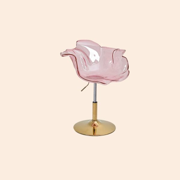 Contemporary Creative Petal Shape Acrylic Liftable Dining Chair Backrest Armrest For Dining Room - Image 22