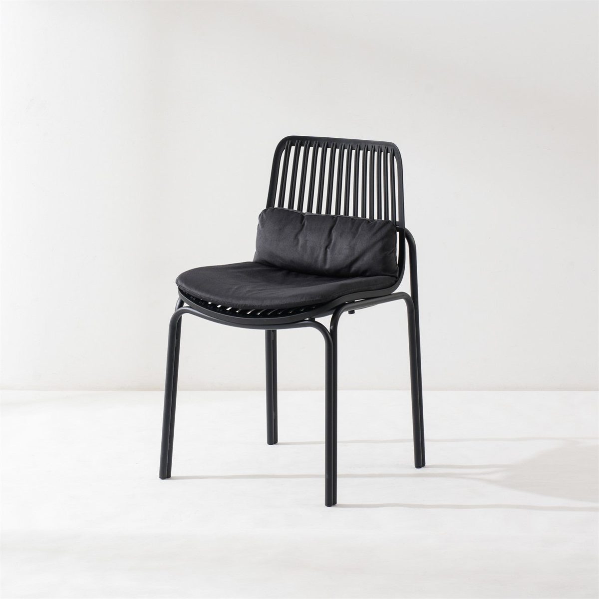 Modern Minimalist Square Cushion Plastic Metal Dining Chair Backrest For Dining Room - Image 13