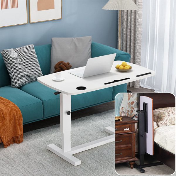 Modern Minimalist Rectangular Wood Metal End Table Foldable For Living Room - Image 4