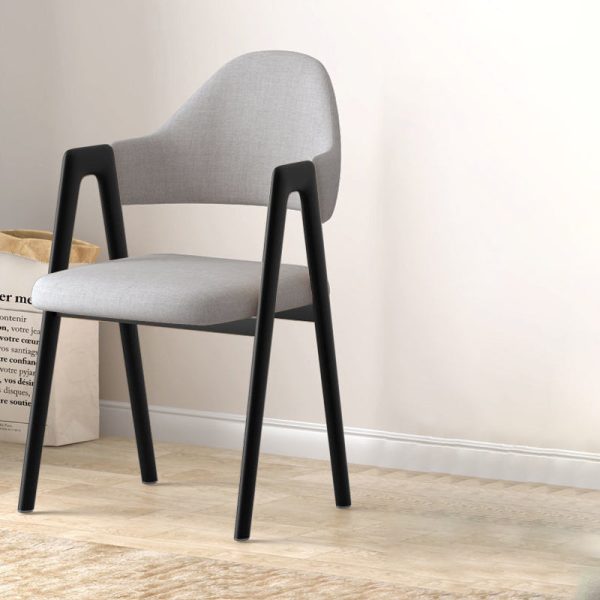 Contemporary Luxury Square Leather Upholstered Dining Chair Backrest Armrest For Dining Room - Image 16