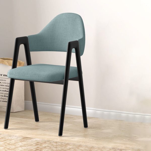 Contemporary Luxury Square Leather Upholstered Dining Chair Backrest Armrest For Dining Room - Image 17
