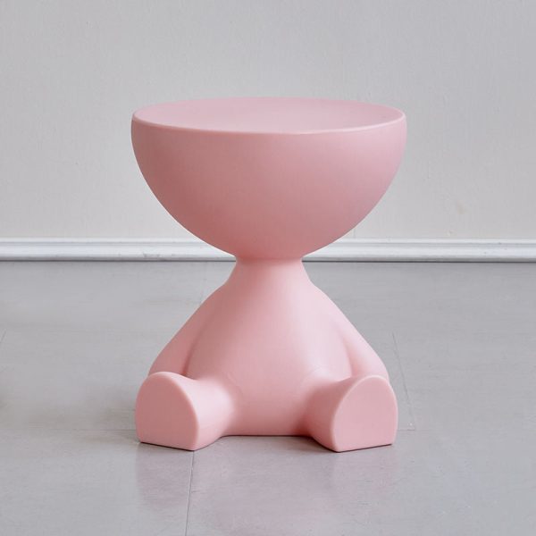 Modern Minimalist Small Flat Round PP End Table 1-Tier For Living Room - Image 9