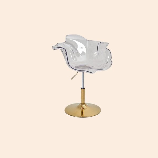 Contemporary Creative Petal Shape Acrylic Liftable Dining Chair Backrest Armrest For Dining Room - Image 27